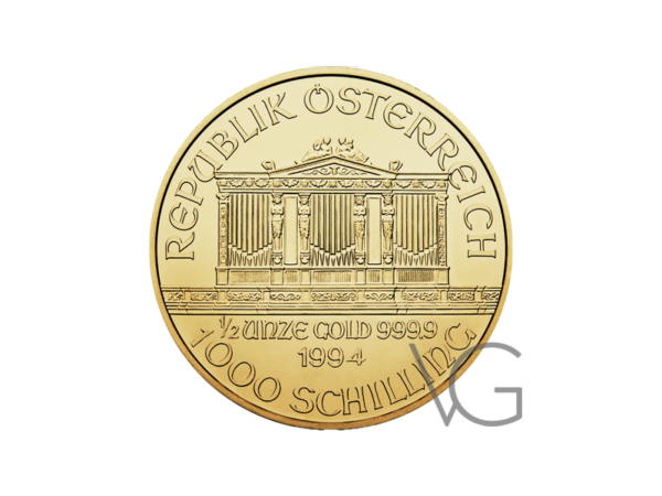 1;2-Unze-Wiener-Philharmoniker-Gold-Münze-Bild-1