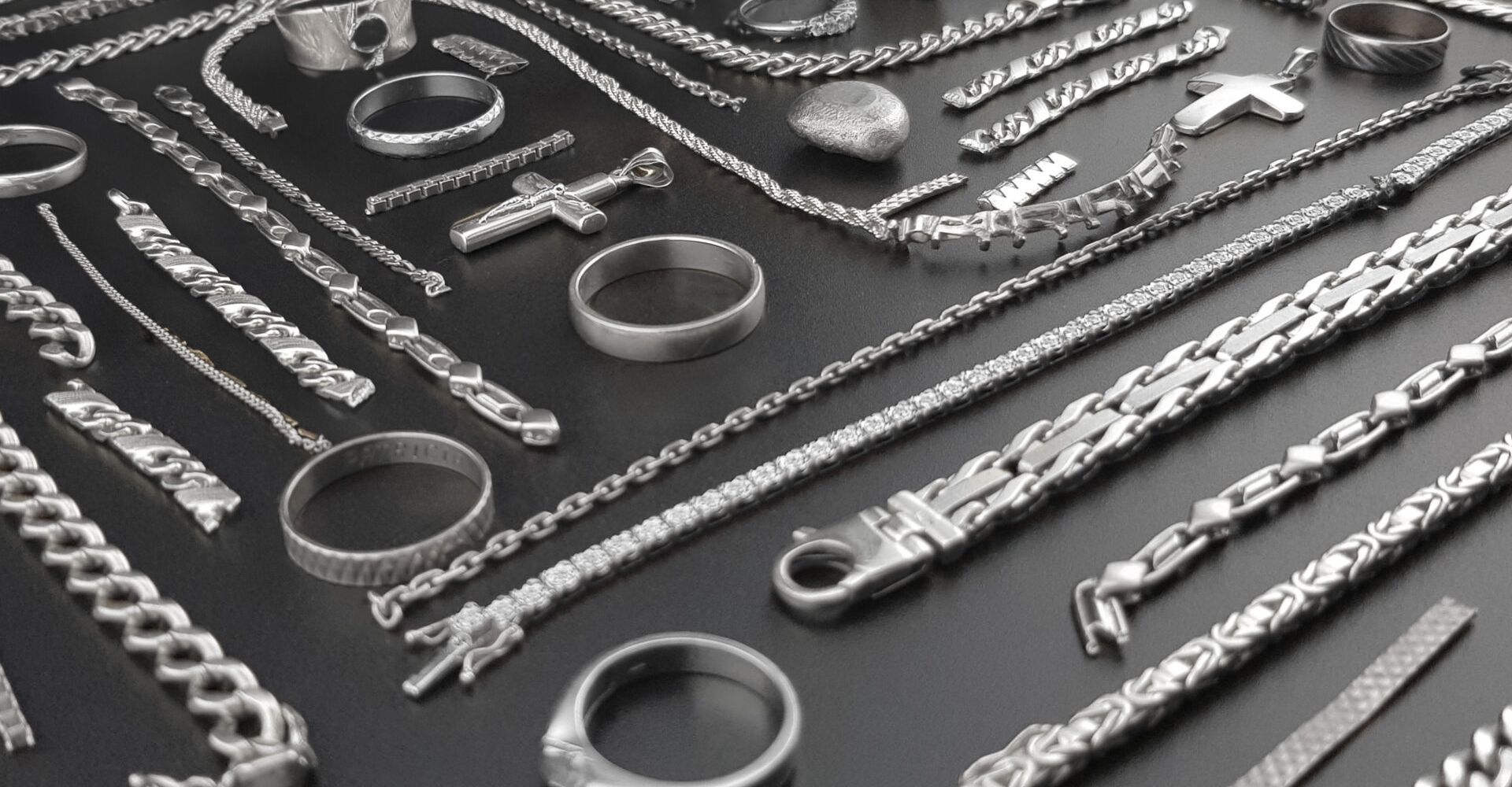 Ankauf von Altpalladium aller Art, wie Palladiumbruchstücke, Palladiumglieder, alter Palladiumschmuck, defekter Palladiumschmuck bei Vio Gold Edelmetalle