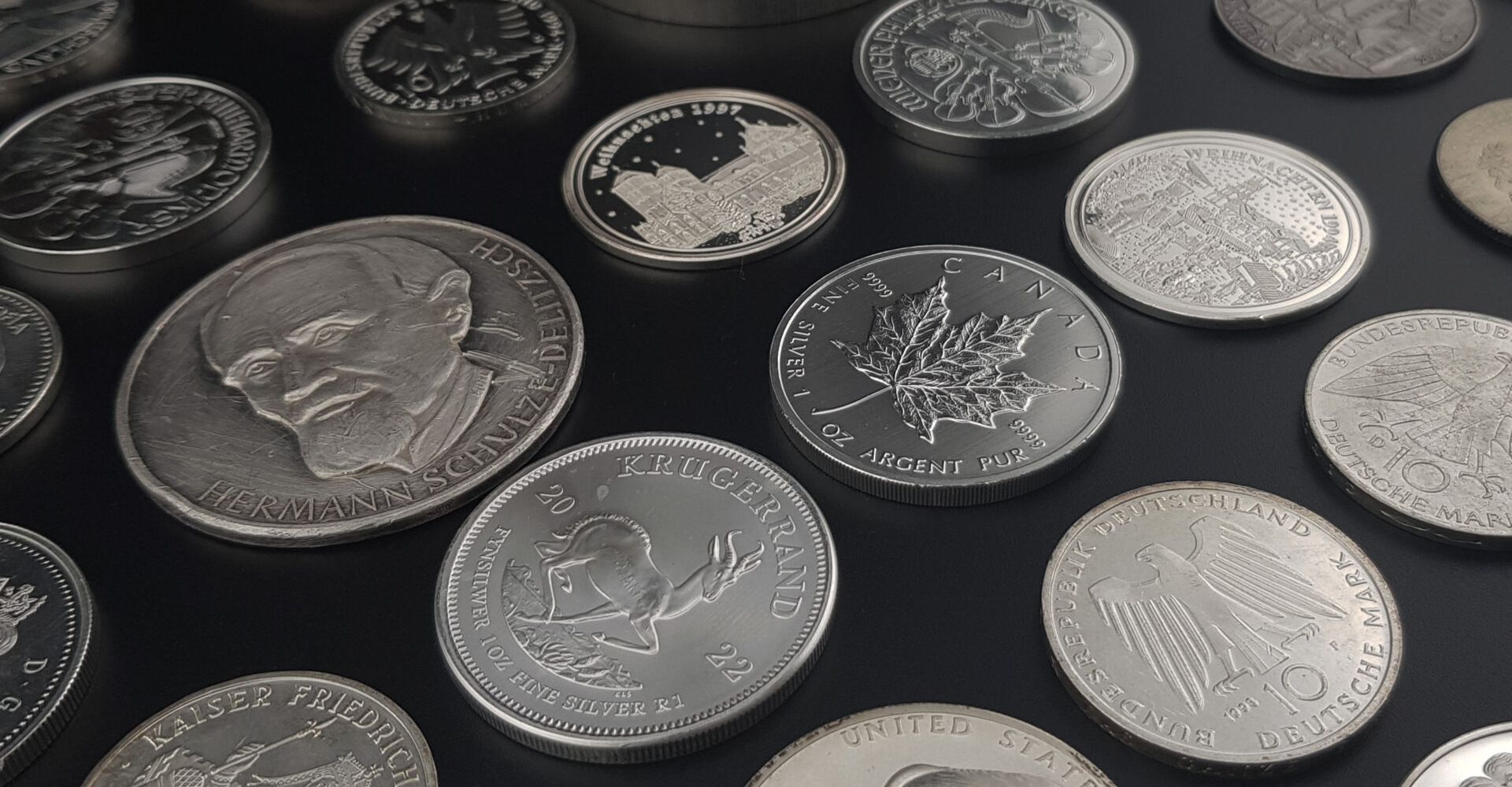 Verkaufen Sie Silbermünzen & -medaillen, Maple Leaf, Wiener Philharmoniker, Libertad, Koala, Britannia, Lunar, Gedenkmünzen
