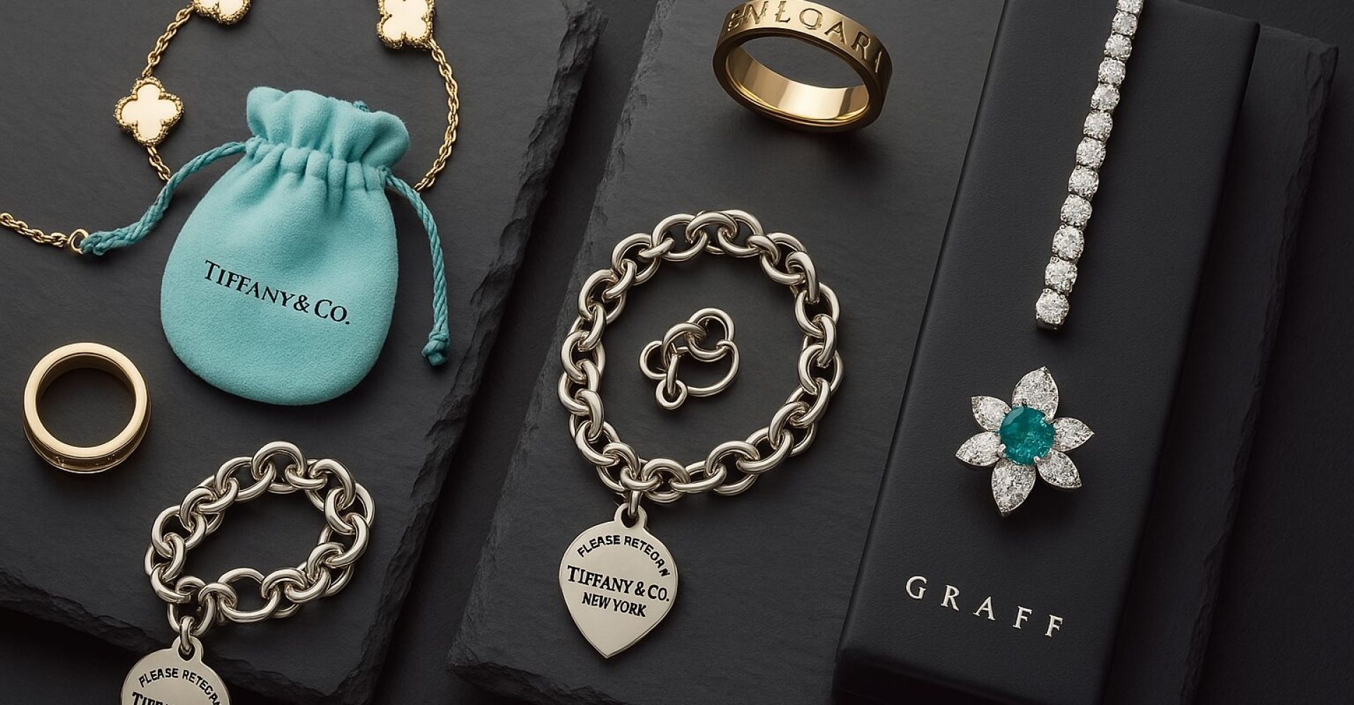 Ankauf von Markenschmuck, wie Graff, Van Cleef & Arpels, Cartier & Tiffany bei Vio Gold Edelmetalle